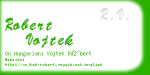 robert vojtek business card